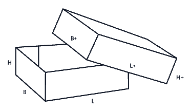 Line drawing of FEFCO 0300 box style