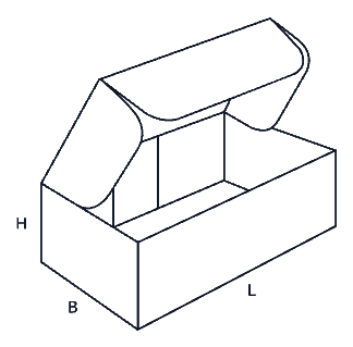 Line drawing of FEFCO 0426 box style